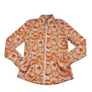 Tommy Bahama Golf UPF 50 Abstract Long Sleeve Zip Up Jacket Women's Size Medium